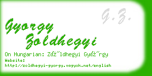 gyorgy zoldhegyi business card